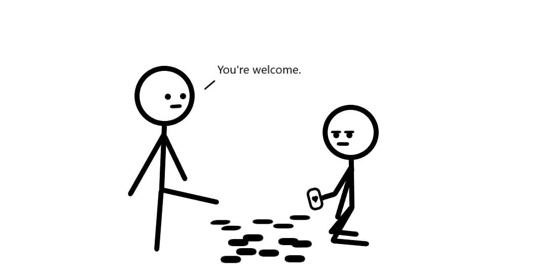 One person kicking down another person's house of cards